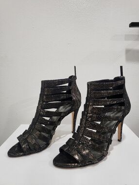 NWOT Donald J. Pliner Bronze Snake Print Stiletto Heels - Size 9
